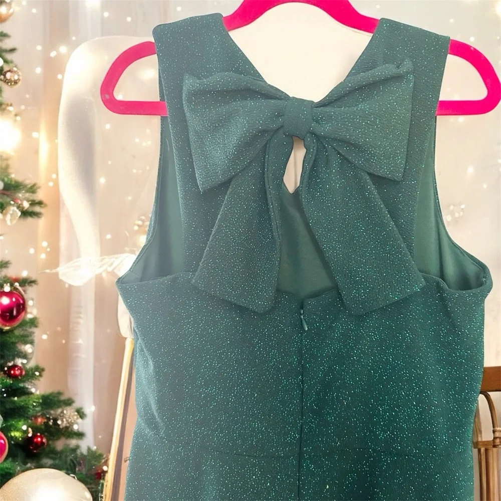 Bonnie Jean Glittery Green Dress - Picture 2 of 4